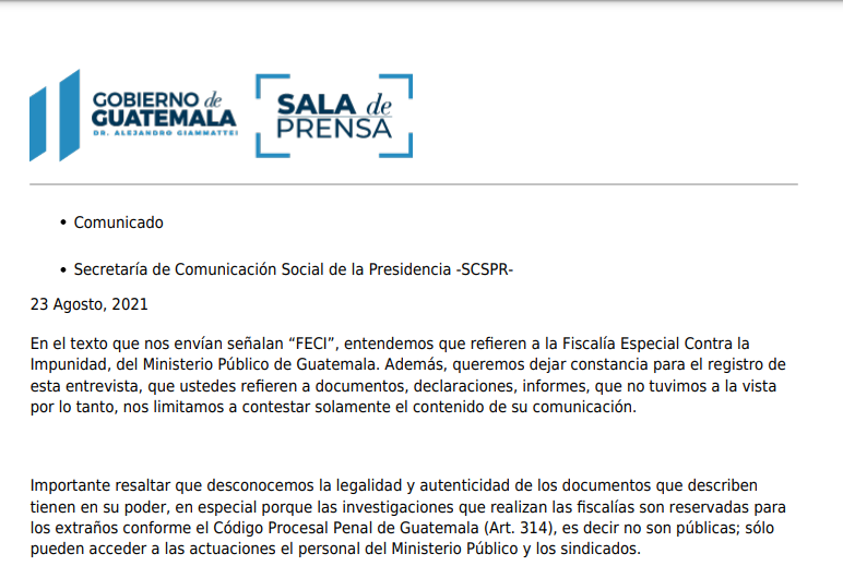 The New York Times revela supuesto soborno a Giammattei, Presidente de Guatemala lo niega The New York Times revela supuesto soborno a Giammattei, Presidente de Guatemala lo niega