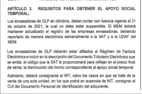 Ministerio de Energía y Minas publica los cinco requisitos para el subsidio al gas propano